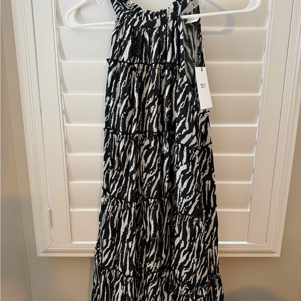 THML Monochrome Abstract Print Dress